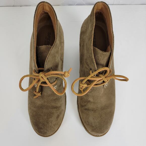 Sperry Stella Prow Women Chukka Boots Size 9 Brown Suede Wedge Heel Ankle Bootie - Picture 8 of 10